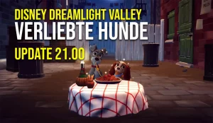 Susi und Strolch im neuen Reich von Disney Dreamlight Valley aus Update 21.00