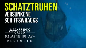 Schatztruhen in versunkenen Schiffswracks